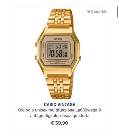 Casio Vintage Unisex Digital Watch