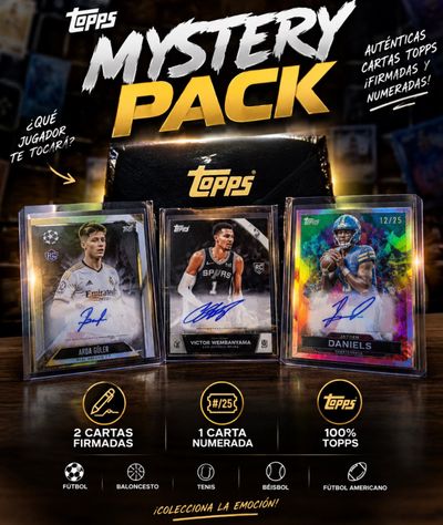 2 cartas firmadas 1 carta numerada topps