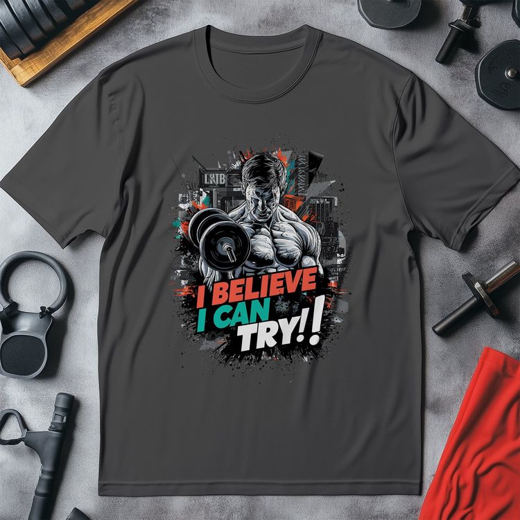 Gym 42 T-shirt I Believe I Can Try! 5