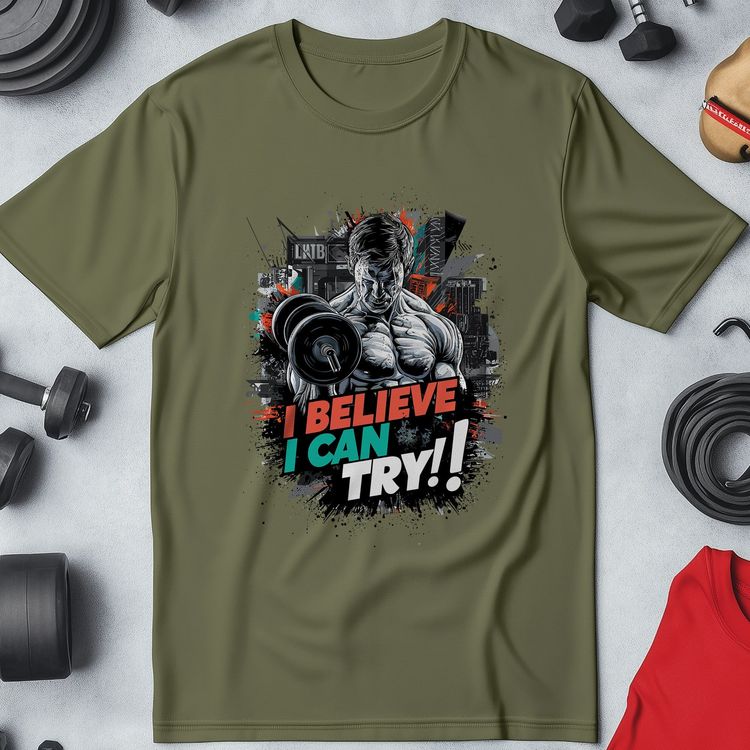 Gym 42 T-shirt I Believe I Can Try! 4