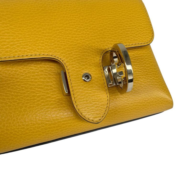 Immagine di Gucci Leather Mini Dollar Interlocking G Crossbody Bag 3