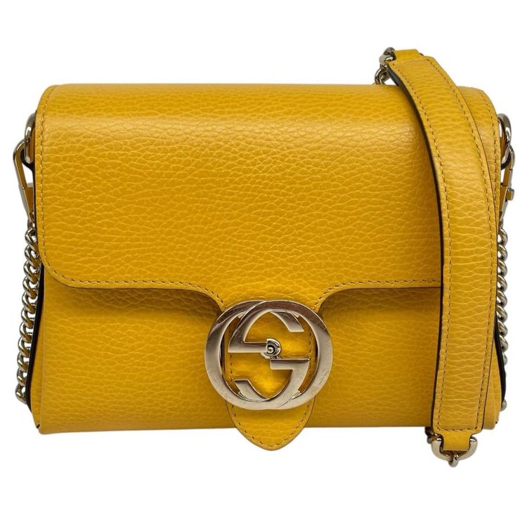 Immagine di Gucci Leather Mini Dollar Interlocking G Crossbody Bag 1