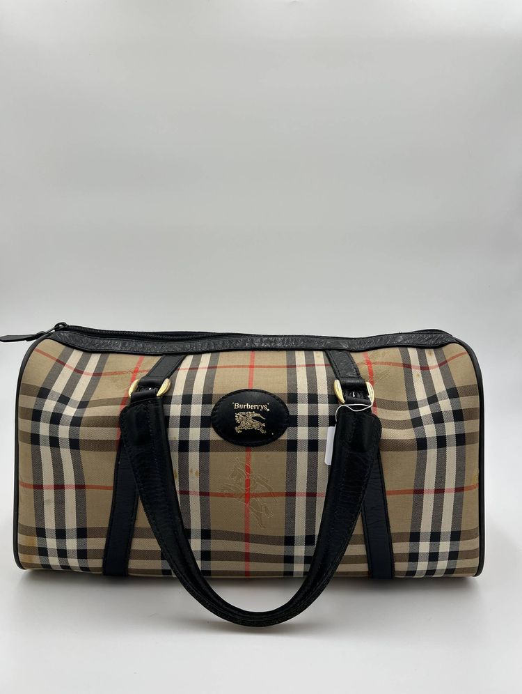 Vintage Burberry Nova Check Boston Bag imagen 5