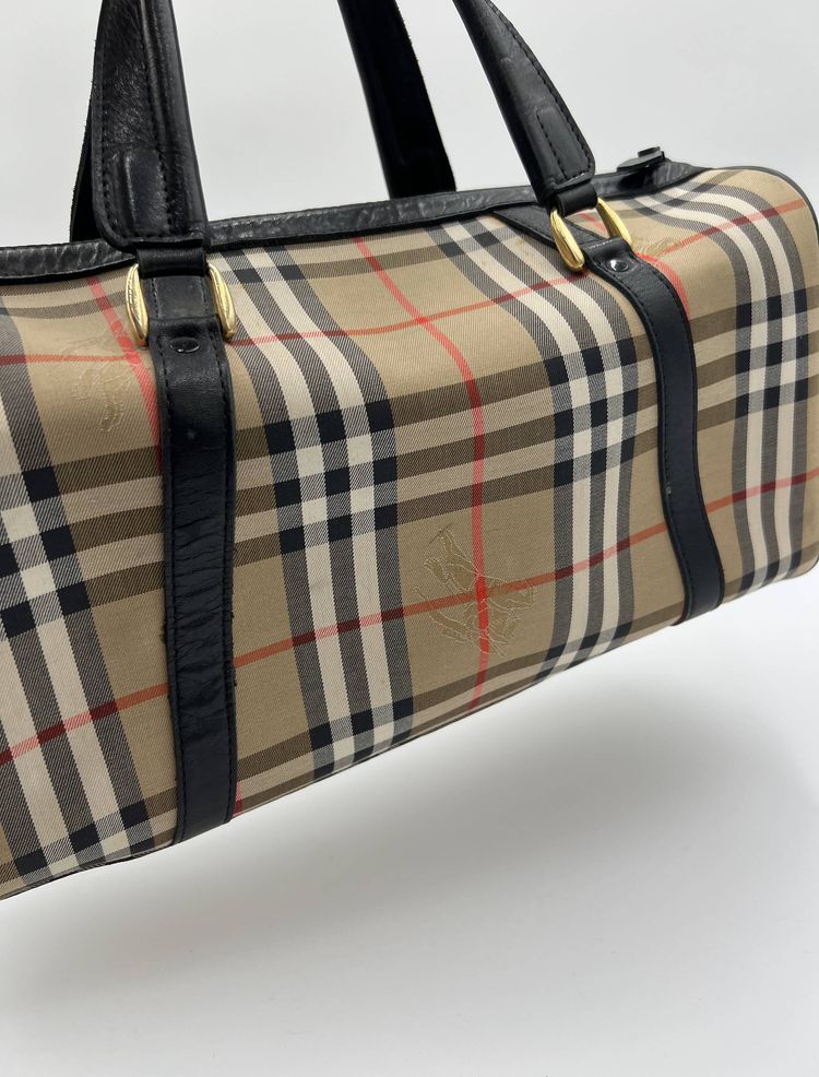 Vintage Burberry Nova Check Boston Bag imagen 6