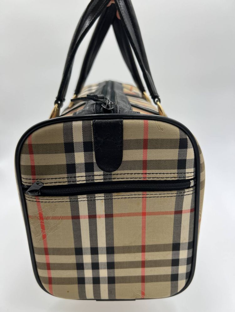 Vintage Burberry Nova Check Boston Bag imagen 3
