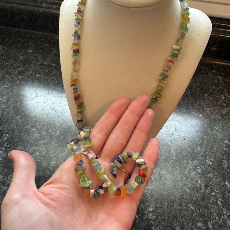 Multicolor Chip Bead Necklace image 4