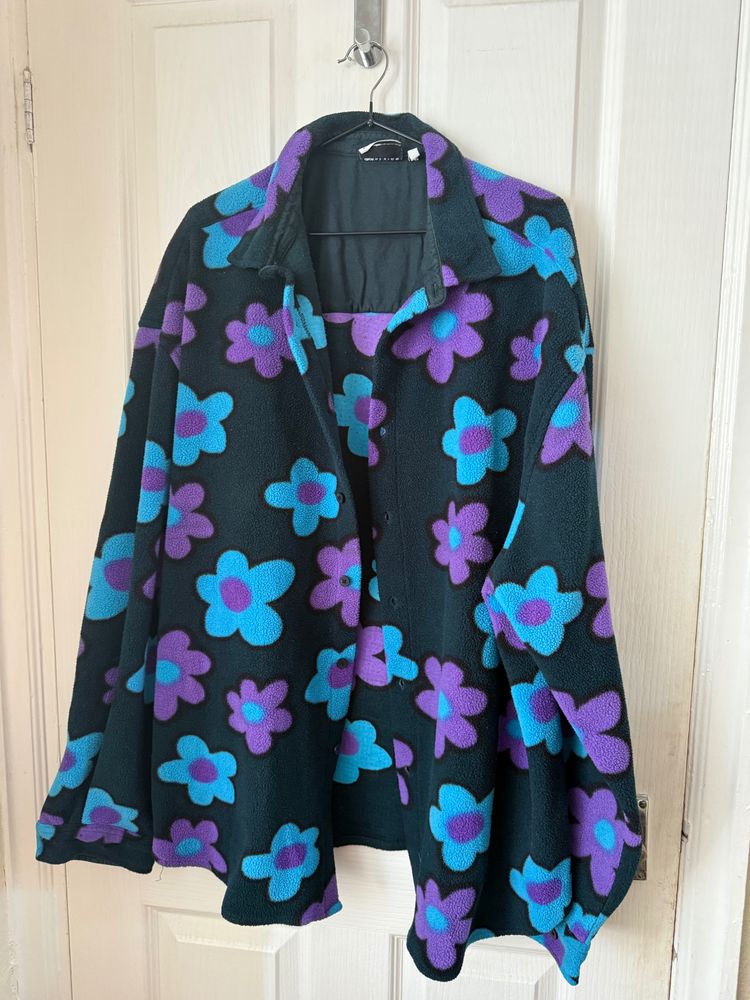 ASOS Design Asos Design Floral Fleece Shirt Jacket product image