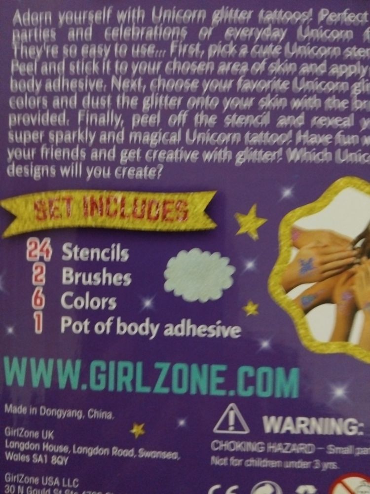 Girlzone Unicorn Glitter Tattoo Studio obraz 5