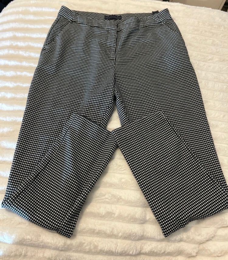 Black And White Patterned Trousers