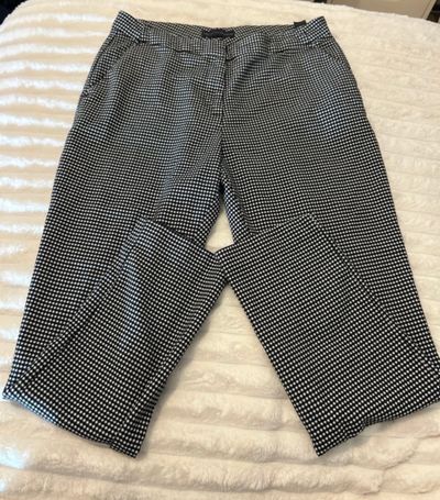 Black And White Patterned Trousers