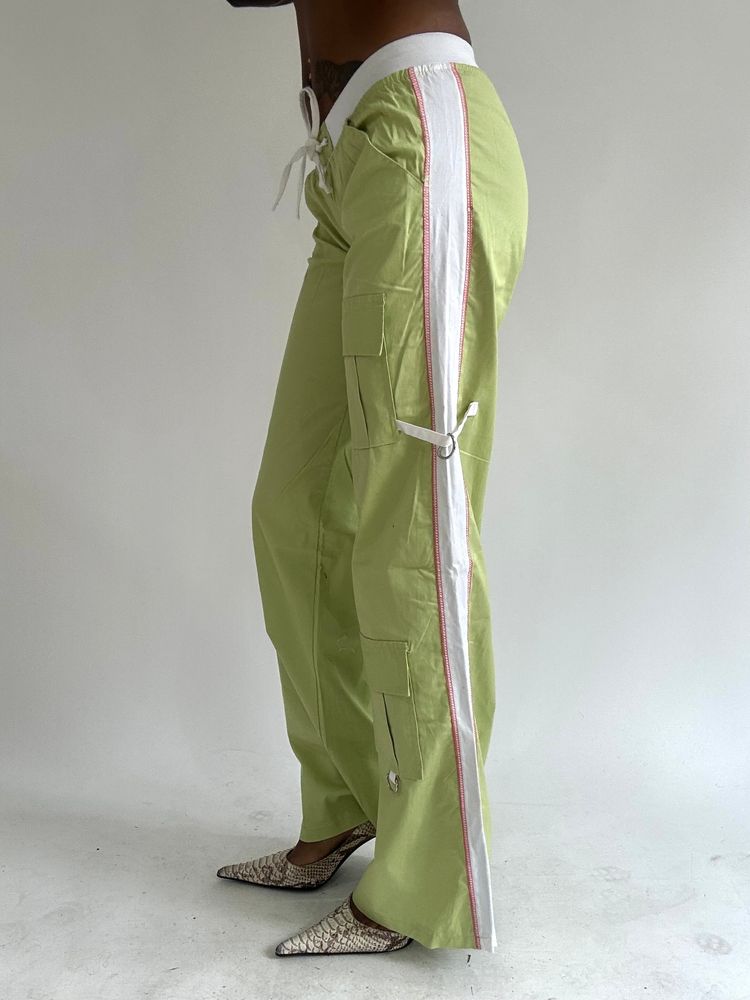 ‼️ | green and white athleisure style trousers image 3