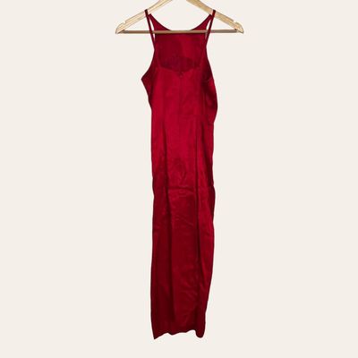 Red Satin Principles Dress 1