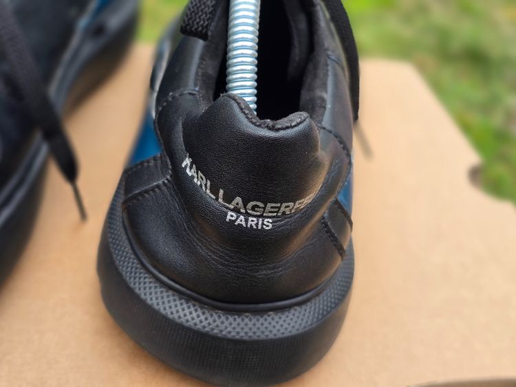 Karl Lagerfeld Black Leather Sneakers image 3