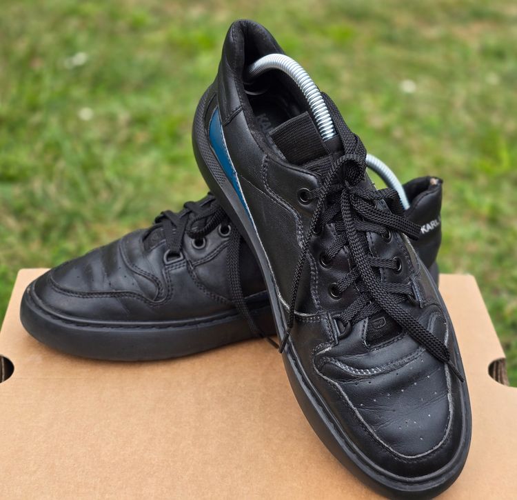 Karl Lagerfeld Black Leather Sneakers image 2