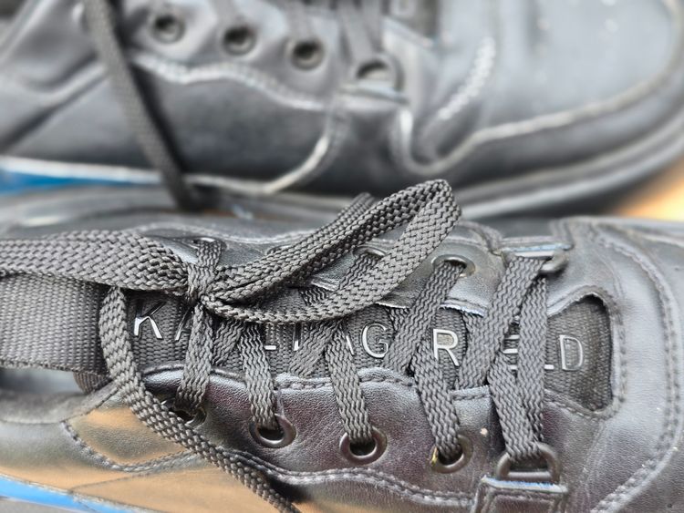 Karl Lagerfeld Black Leather Sneakers image 5