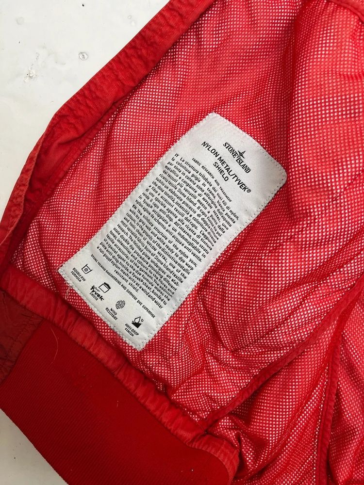 Stone Island Red Nylon Metal Tyvek Shield Jacket image 7