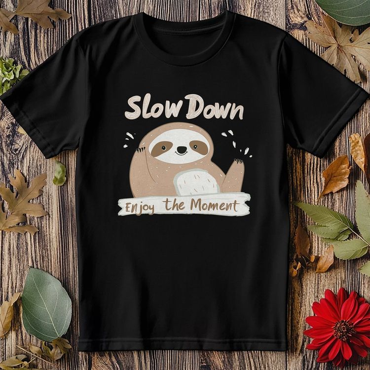 Slow Down 1 Sloth T-shirt image 2