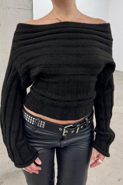 IV - 2 way knit black