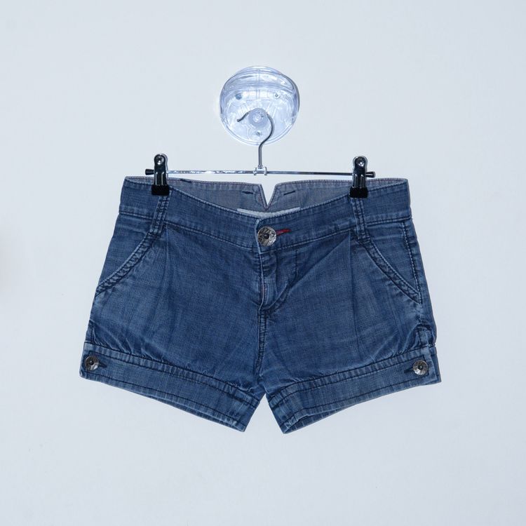Miss Sixty Blue Denim Mini Bubble Shorts Y2K 2000s