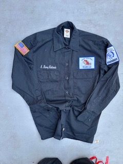 Black Long Sleeve Work Shirt With Patches
