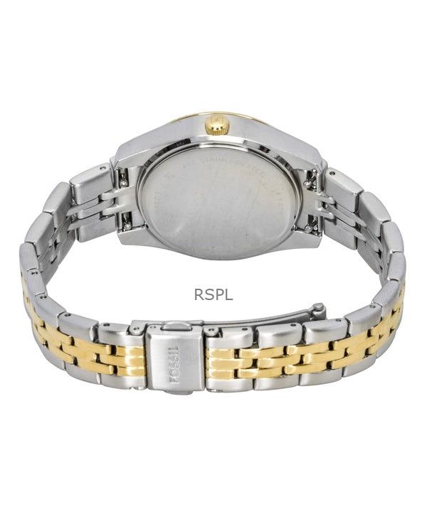 Immagine di Fossil Scarlette Two Tone Stainless Steel Crystal Accents Green Dial Quartz ES5388 Women's Watch 4