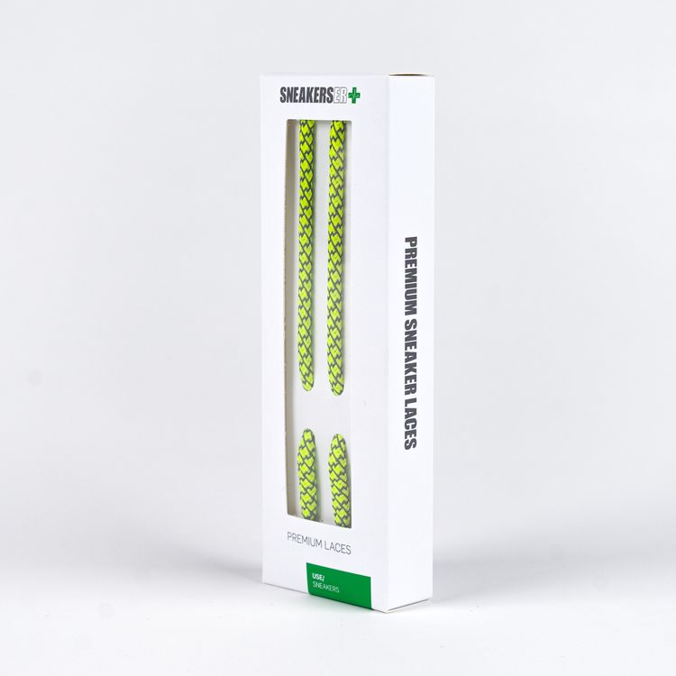 ROUND REFLECTIVE LACES 120cm - NEON YELLOW 2