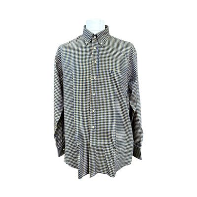 Camicia Yves Saint Laurent a quadri vintage in cotone da uomo taglia 42/16.5 L unisex