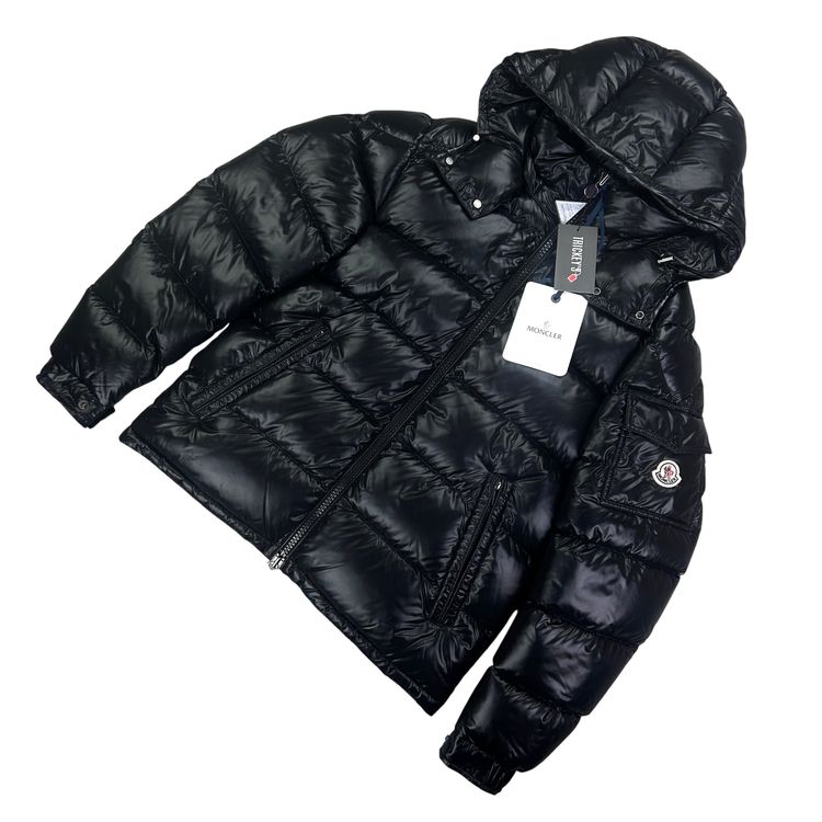 Moncler Men’s Black Maya Down Jacket obraz 7
