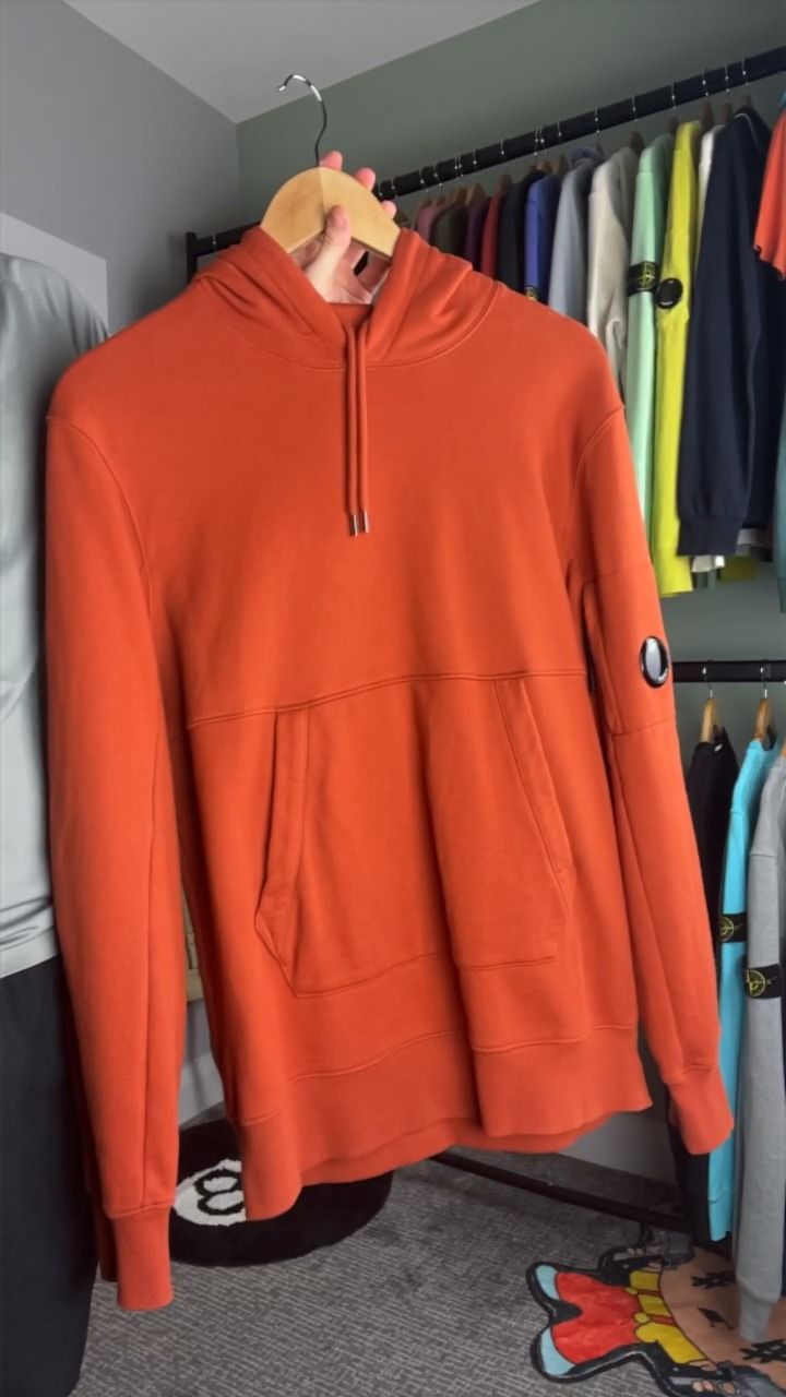 CP Company orange cp hoodie lens product image