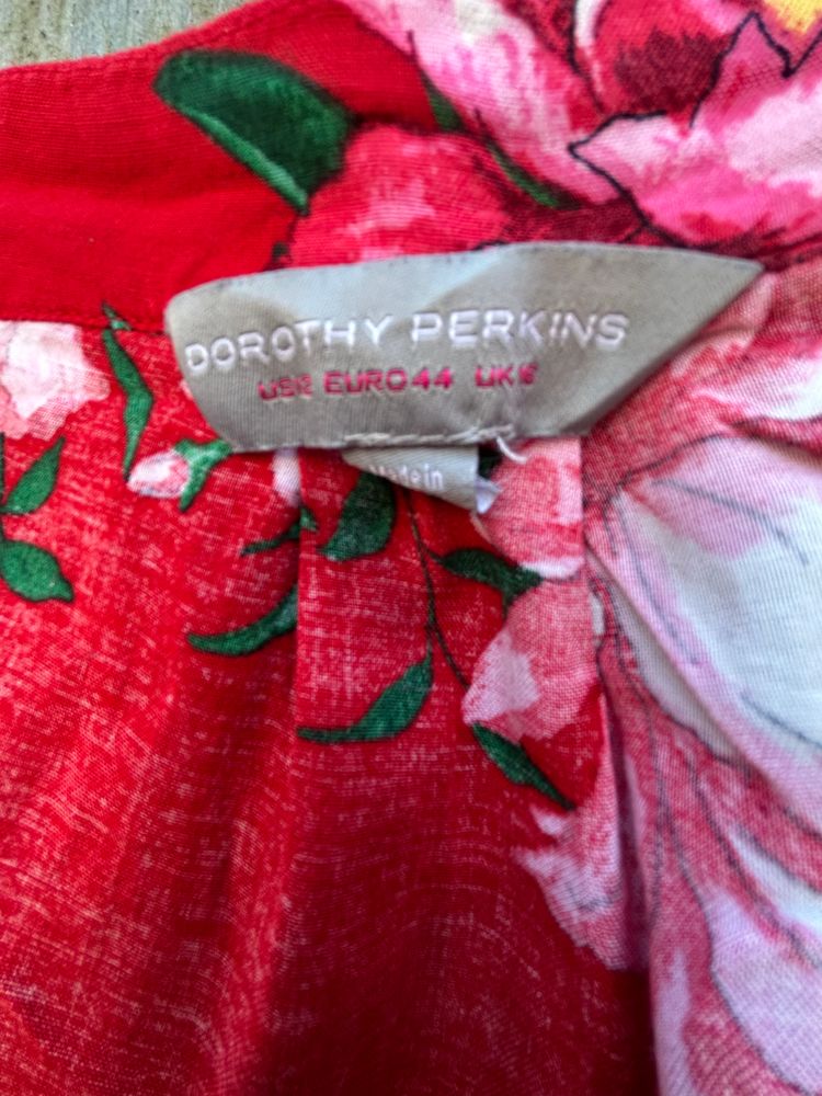 Dorothy Perkins Floral Print Red Cold Shoulder Top imagen 3