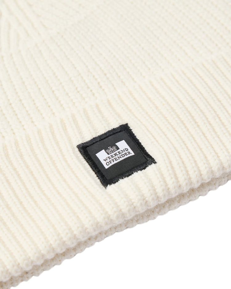 Weekend Offender Kettama Rib Knit Beanie Ivory 4