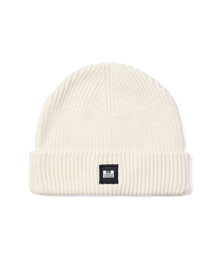 Weekend Offender Kettama Rib Knit Beanie Ivory 1
