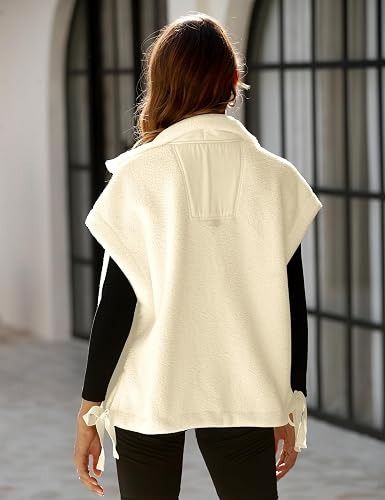 White Fleece Vest image 4