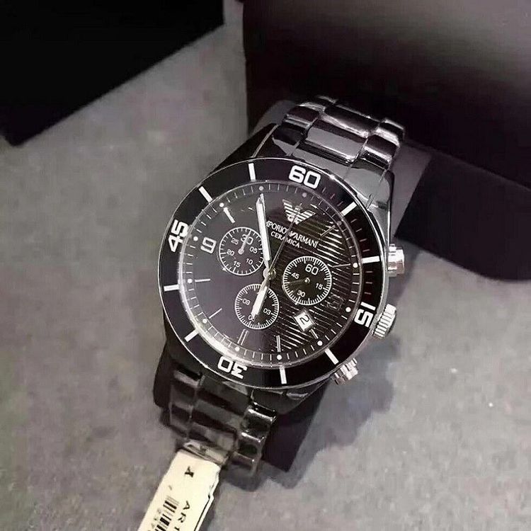 Emporio Armani AR1421 Black Stainless Steel Watches For Mens image 6