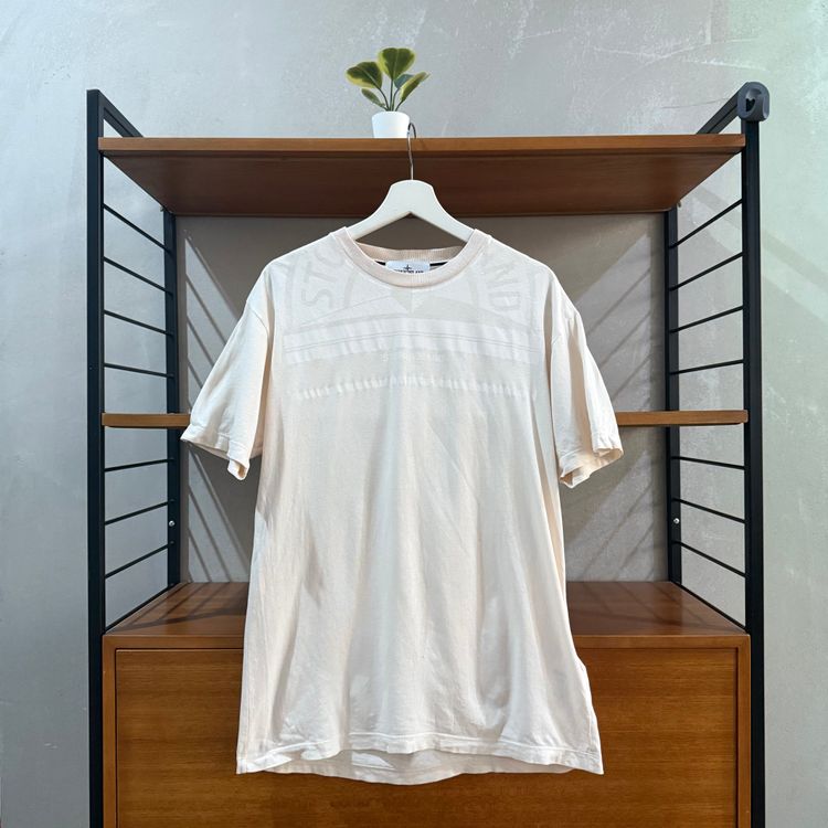Stone Island Painted Graphic Tee | 2022 | Pale Pink | LARGE P2P 19.5 image 1