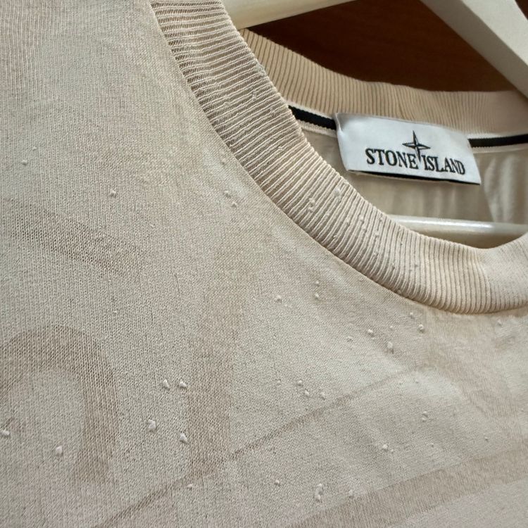 Stone Island Painted Graphic Tee | 2022 | Pale Pink | LARGE P2P 19.5 image 2