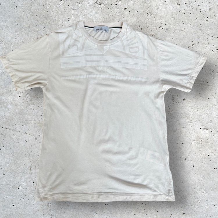 Stone Island Painted Graphic Tee | 2022 | Pale Pink | LARGE P2P 19.5 image 10