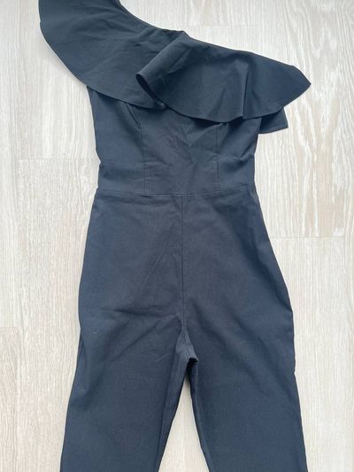 Miss Selfridge Black One-Shoulder Jumpsuit