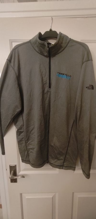 2XL The North Face Grey Quarter-Zip Pullover