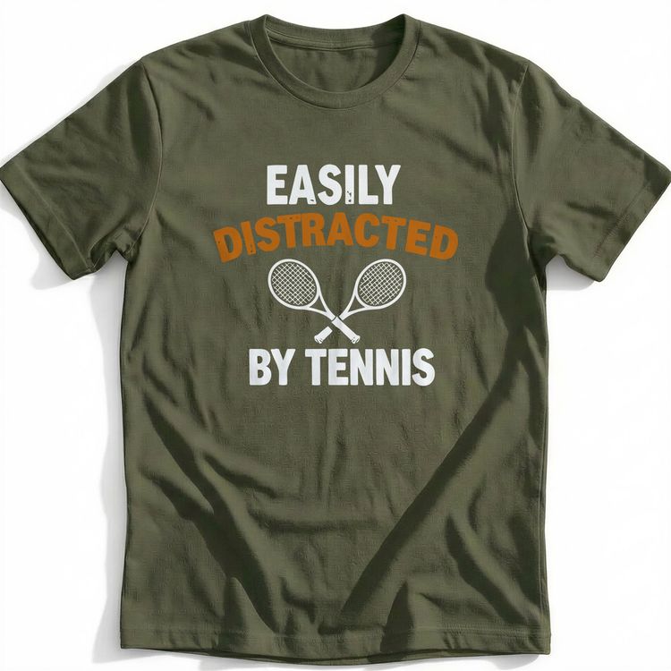 DISTRACTED BY TENNIS 026 T-Shirt US image 5
