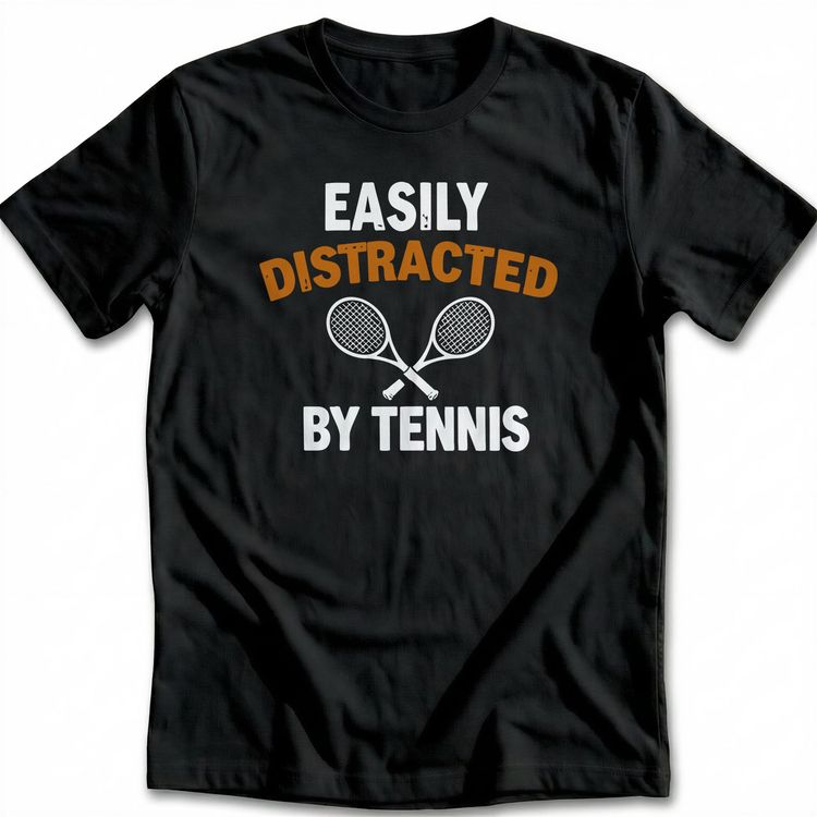 DISTRACTED BY TENNIS 026 T-Shirt US image 2