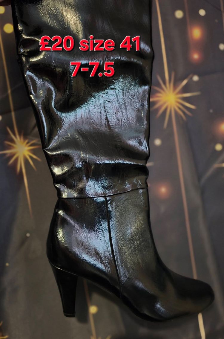 Other Black High-Heeled Knee Boots product image
