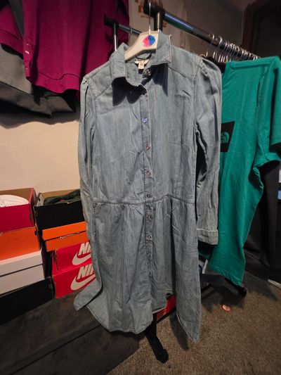 Denim Button-Up Dress