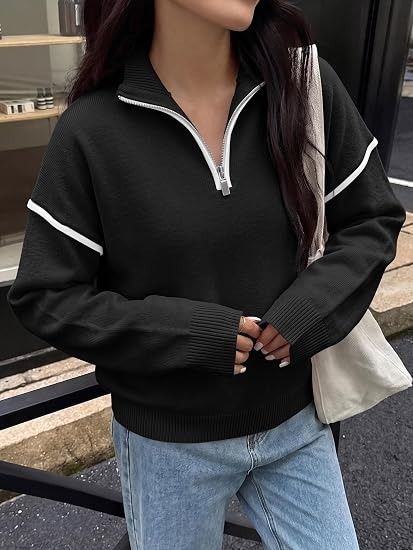 Immagine di Black Half-Zip Sweater 2