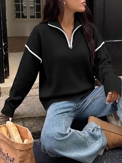 Immagine di Black Half-Zip Sweater 3