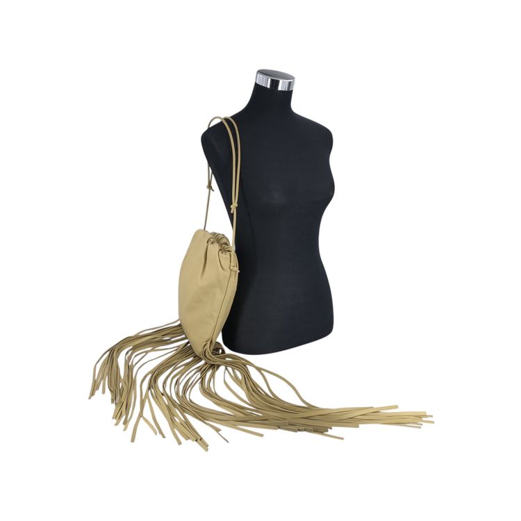 Immagine di Bottega Veneta Leather Shoulder Bag The Fringe Pouch 5