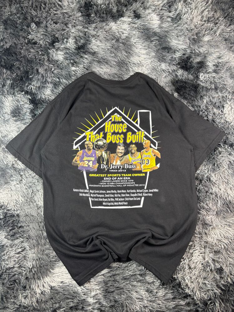 Dr Jerry Buss Lakers NBA Rap Tee Y2K Made In Mexico Kobe Bryant L
