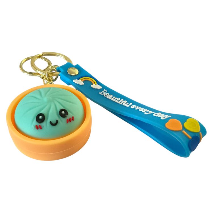 Squishy Dumpling Teal KeyPopz Keychain 