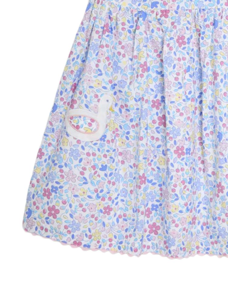 JOJO Maman Bebe Girl's Duck Summer Sleeveless Applique Dress in Pink 7