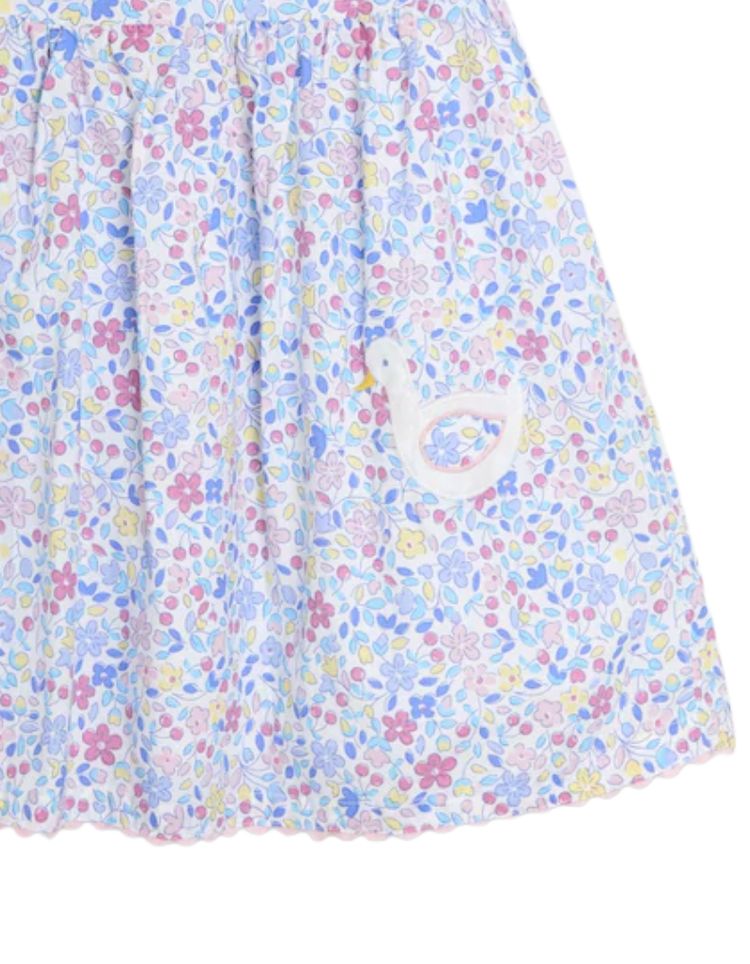 JOJO Maman Bebe Girl's Duck Summer Sleeveless Applique Dress in Pink 6